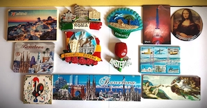 12 magneți de frigider, suveniruri de călătorie
