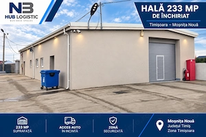 Hala 233 mp de inchiriat   Timisoara  Mosnita Noua