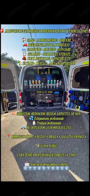 Curățenie imobiliare și auto mobila!