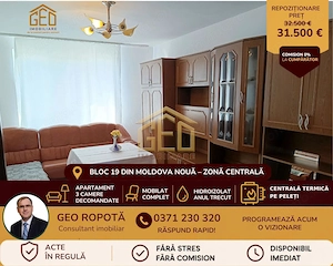 Apartament 3 camere in zona centrala Moldova Noua
