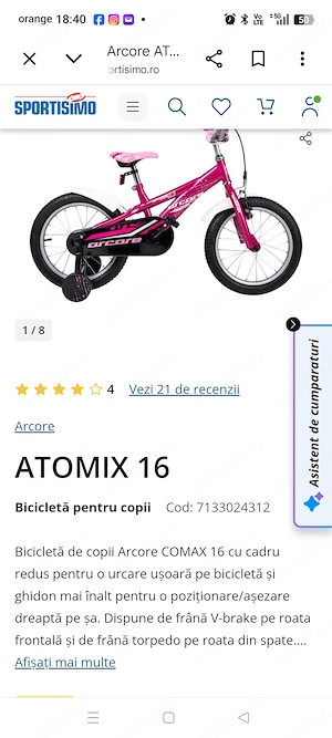 Bicicleta fetițe 