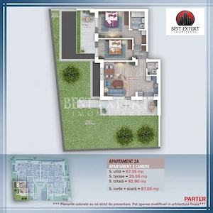 3 Camere | Balcon Generos + Grădină 84,7 mp | Direct Dezvoltator | Mutare Rapidă - imagine 2