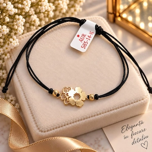 Brățară damă cu floare aurie, elegantă   330 lei