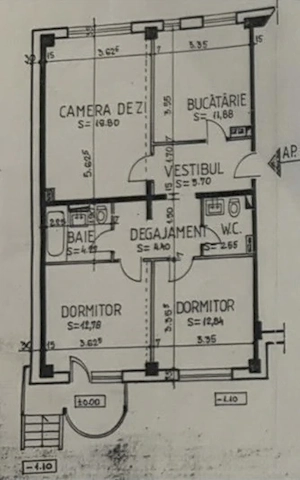 Apartament 3 cam. decomandat, 74 mp, 2 intrări separate, centrala, boxa proprie, investiție  - imagine 18