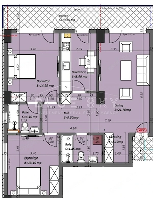 Apartament 3 camere situat in Tomis Plus- Madrid 48 - imagine 4
