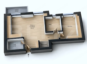 Apartament 3 camere la cheie, 60 mp + balcon, zona IRIS - imagine 9