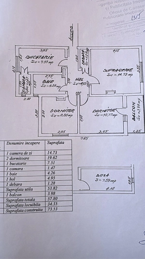 Apartament 3 camere Com Ghimpati - imagine 5