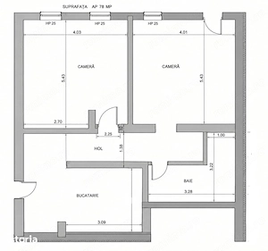 Apartament 2 camere, 78 mp zonă centrală - imagine 11