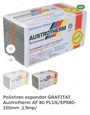 Austrotherm polistiren grafitat 15cm grosime densitate EPS80