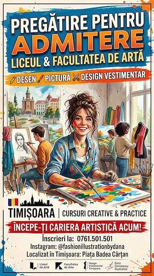 Pregătire de elită pentru Admiterea la Artă în Timișoara!