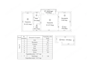 2 Camere | Boxa 8,4 mp | Confort | Lumina | Modern | Comision 0 - imagine 15