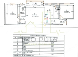 Etaj 1. Bloc izolat. Centrala. Kiriac. 3 Camere - imagine 9