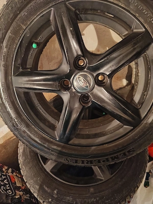 Set Roti/Jante Aliaj Neagru de iarna,15 "Ford+Anvelope iarna 185/60/R15. - imagine 4
