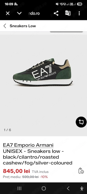EA7 Emporio Armani UNISEX - Sneakers low - black cilantro roasted cashew fog silver-coloured