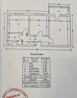 Apartament cu 2 camere de vânzare în Slobozia, zona Central, lângă Școala Gimnazială Nr. 2 