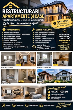 De la teren la casa visurilor   construim, renovăm și amenajăm