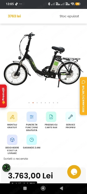 Vând schimb bicicletă electrică Volta Vb 1 