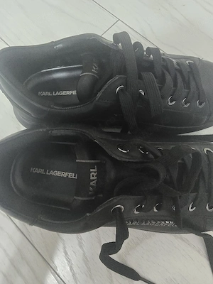 Pantofi sport   Sneakers Karl Lagerfeld Kapri Kushion Negri din Piele   Mărimea 41 (Ca Noi)
