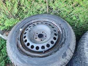 4 cauciucuri de iarna 195 70 16 cu jante de tabla 5x105 de opel - imagine 3
