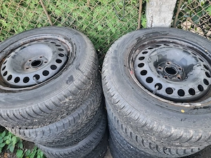4 cauciucuri de iarna 195 70 16 cu jante de tabla 5x105 de opel - imagine 5