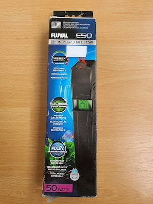 Incalzitor acvariu Fluval E50 digital 50W NOU Made in Italy full box