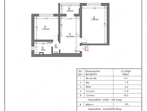 Apartament 2 camere, 53 mpu, decomandat, Lidl-Martirilor. Mobilat+Utilat, Anvelopat, Investiție - imagine 10
