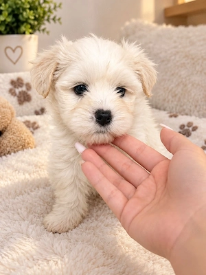 Fetiță bichon maltez mini