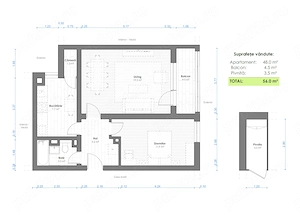 Apartament cu doua camere - imagine 4