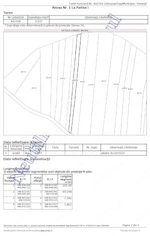 Vând teren extravilan 3.037 mp, Baloșești, comuna Tomești, județul Timiș - imagine 2