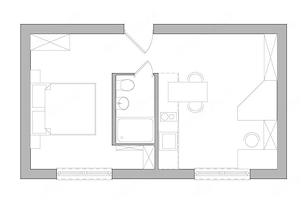 Apartament 1 camera  renovat | Central   Ba lcescu | 5 min UVT | Privelis te superba  - imagine 13