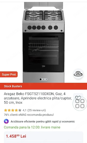 vând aragaz Beko