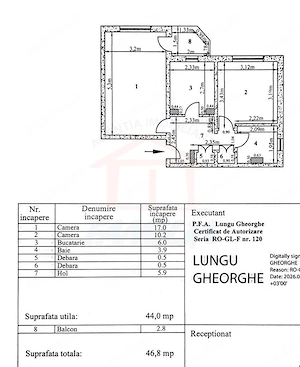 47.900 euro APARTAMENT LIBER, doua camere, decomandat,  Micro17 - imagine 3