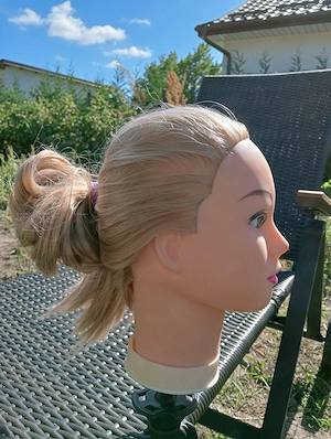 Cap manechin coafor par blond