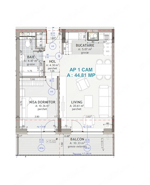 Apartament nou cu 2 camere   Florești, Str. Eroilor - imagine 10