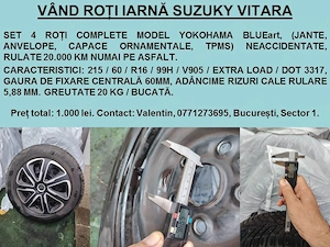 Vând 2 seturi roti Suzuki vitara  - imagine 2