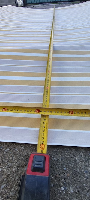 Copertină retractabilă , 3,8 ml -- 3 ml, cu țesătură rezistentă la raze UV