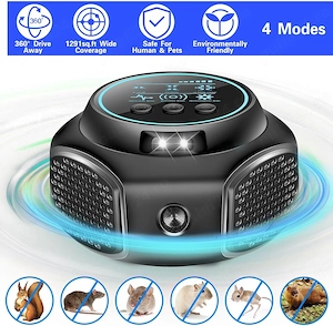  Repelent Ultrasonic 360  ALLILUYAA, Anti Șoareci, Anti Gândaci, Anti Furnici, Cu LED