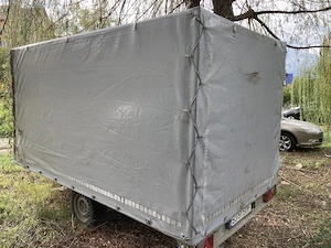 Trailer auto cu laterale și prelata  - imagine 4