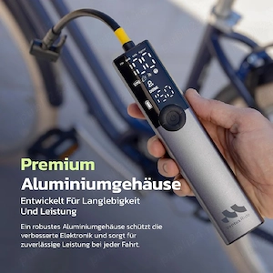 Pompă electrică pentru bicicletă Woowind   Auto-Stop   10,3 bar