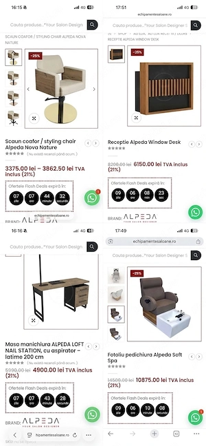 Mobilier salon coafura