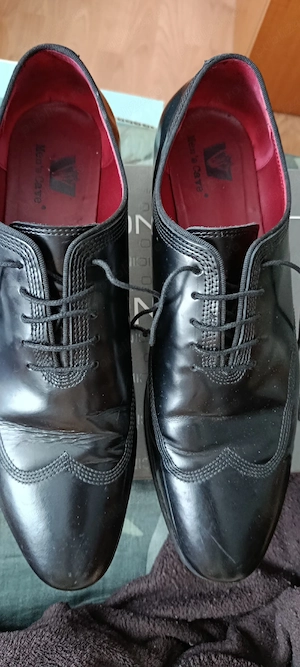 Pantofi eleganți bărbați Oxford   Brogue Men's Cave, Piele Naturală, mărimea 41