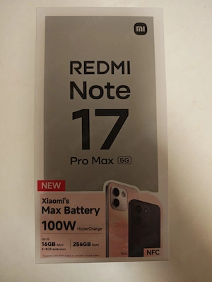 Xiaomi redmi note 17 pro max 5G, Nou Sigilat,256Gb,8Gb Ram, Factura Garanție 