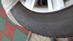 Vand roti de tabla cu cauciucuri de iarna 215/ 65-R16 de la VW Tiguan -2014, profil f.bun. - imagine 3
