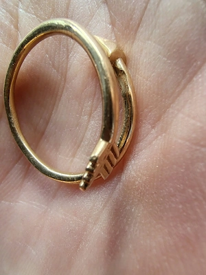  Inel Sageata Aur 14k, Masura 18(58) Inel simbolic, decorativ, zodiac, Sagetator. 2.12 grame