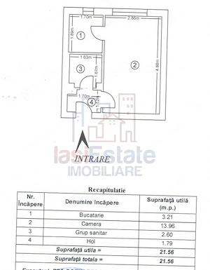 Pacurari - Garsoniera in bloc de apartamente - etaj 2