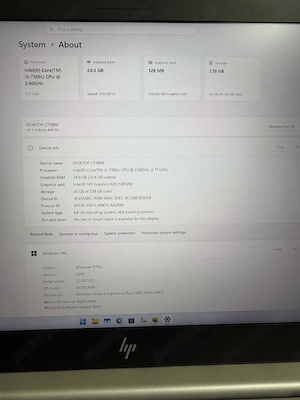 Laptop HP EliteBook 840 G5 i5 24GB RAM 256GB SSD NVMe 14 inch FHD 