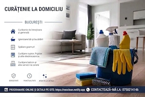Curățenie profesională la domiciliu | București | Programări telefonice