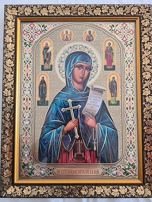Icoana SF Paraschieva,Maica Domnului,Ierusalima-Relief