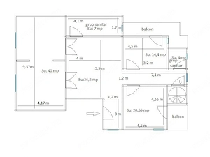 Apartament pretabil birouri, 4 incaperi, 130 mp, Central Timisoara - imagine 12