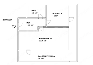 Apartament 2 camere 53 mpu etaj 1 terasa 37mp Selimbar Brana - imagine 3